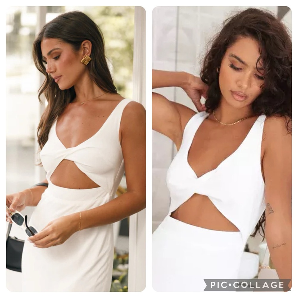 Petal & Pup White Front Twist Cutout Mini Dress - Picture 2 of 6